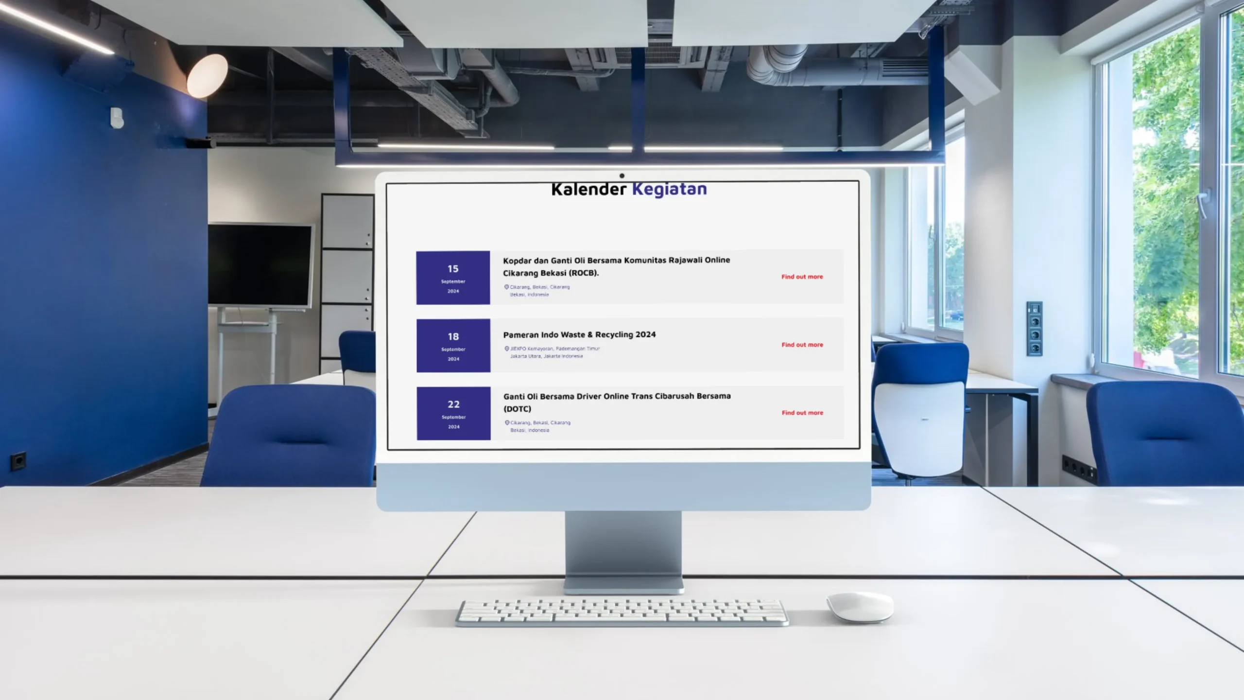 schedule feature for internal compay website