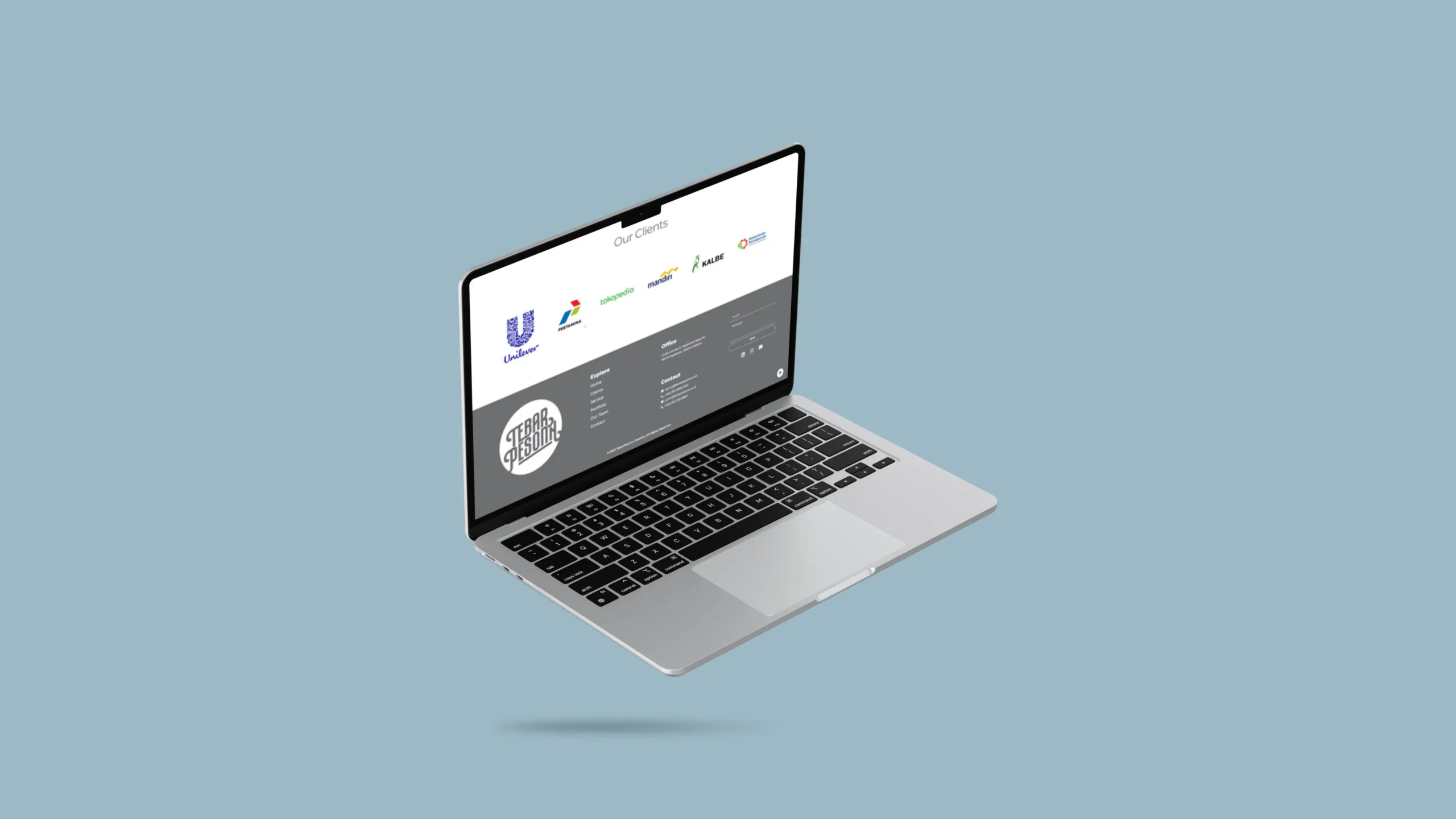 client and footer website design